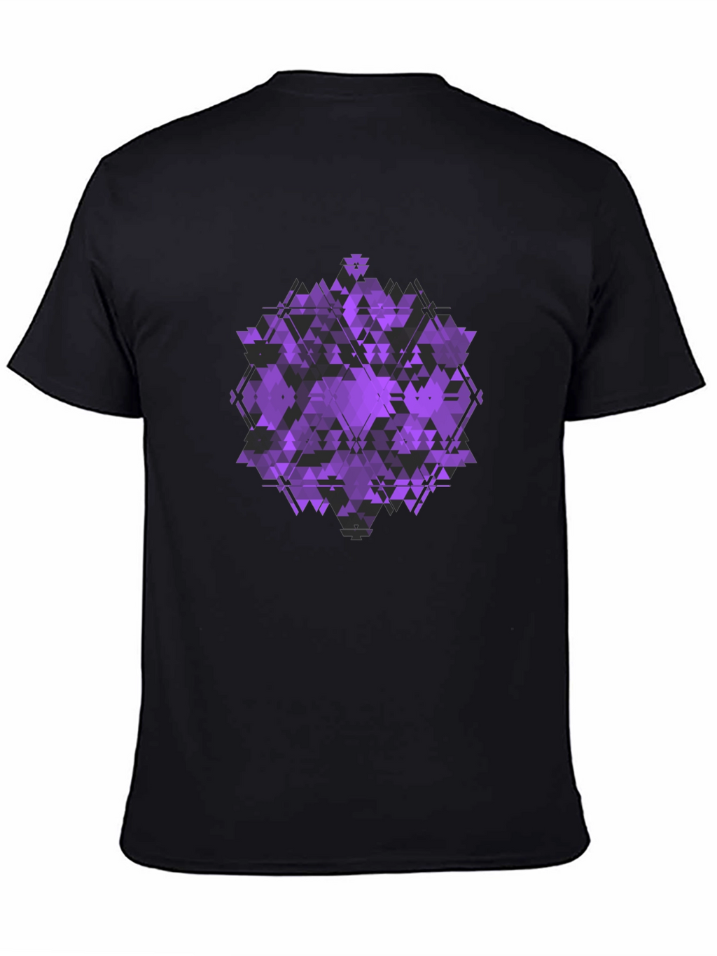 Geometric Purple Graphic Print T-Shirt