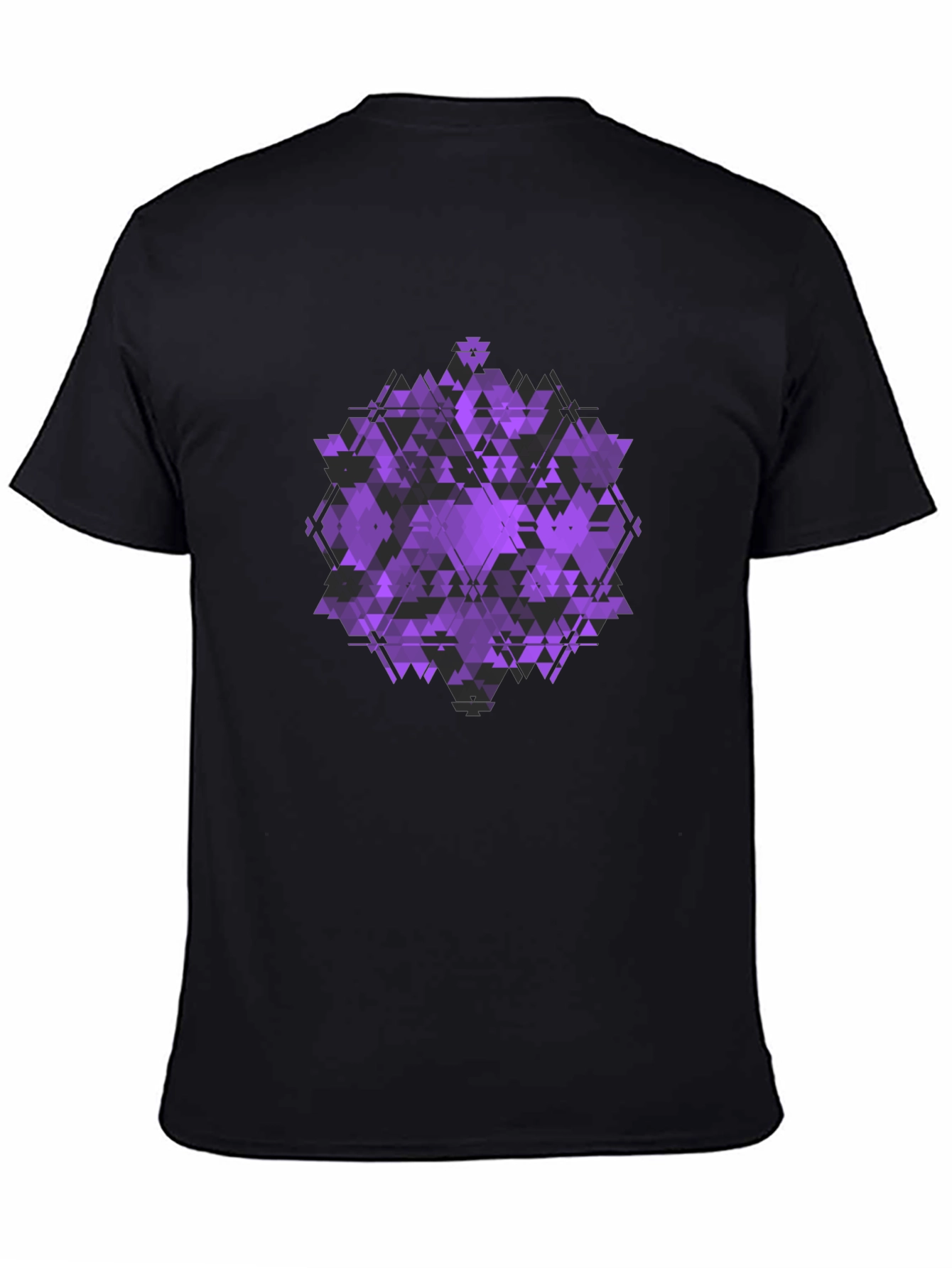 Geometric Purple Graphic Print T-Shirt
