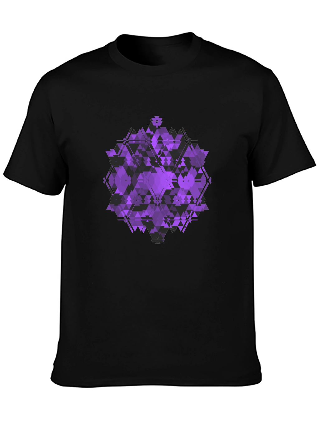 Geometric Purple Graphic Print T-Shirt