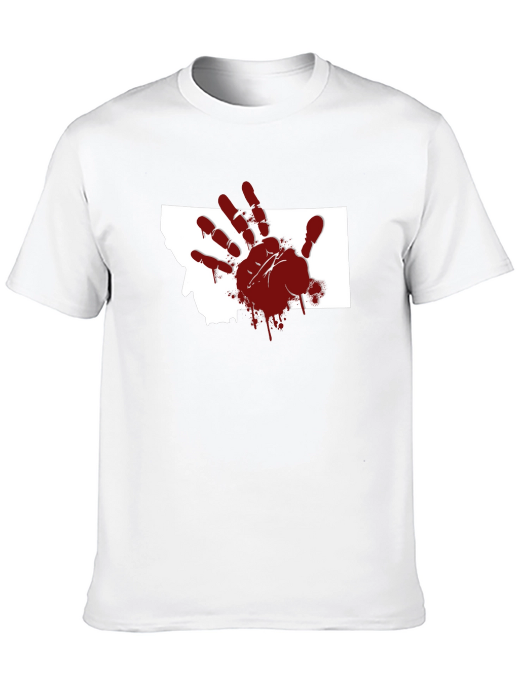 Montana Blood Hand T-Shirt - Unique Graphic Tee