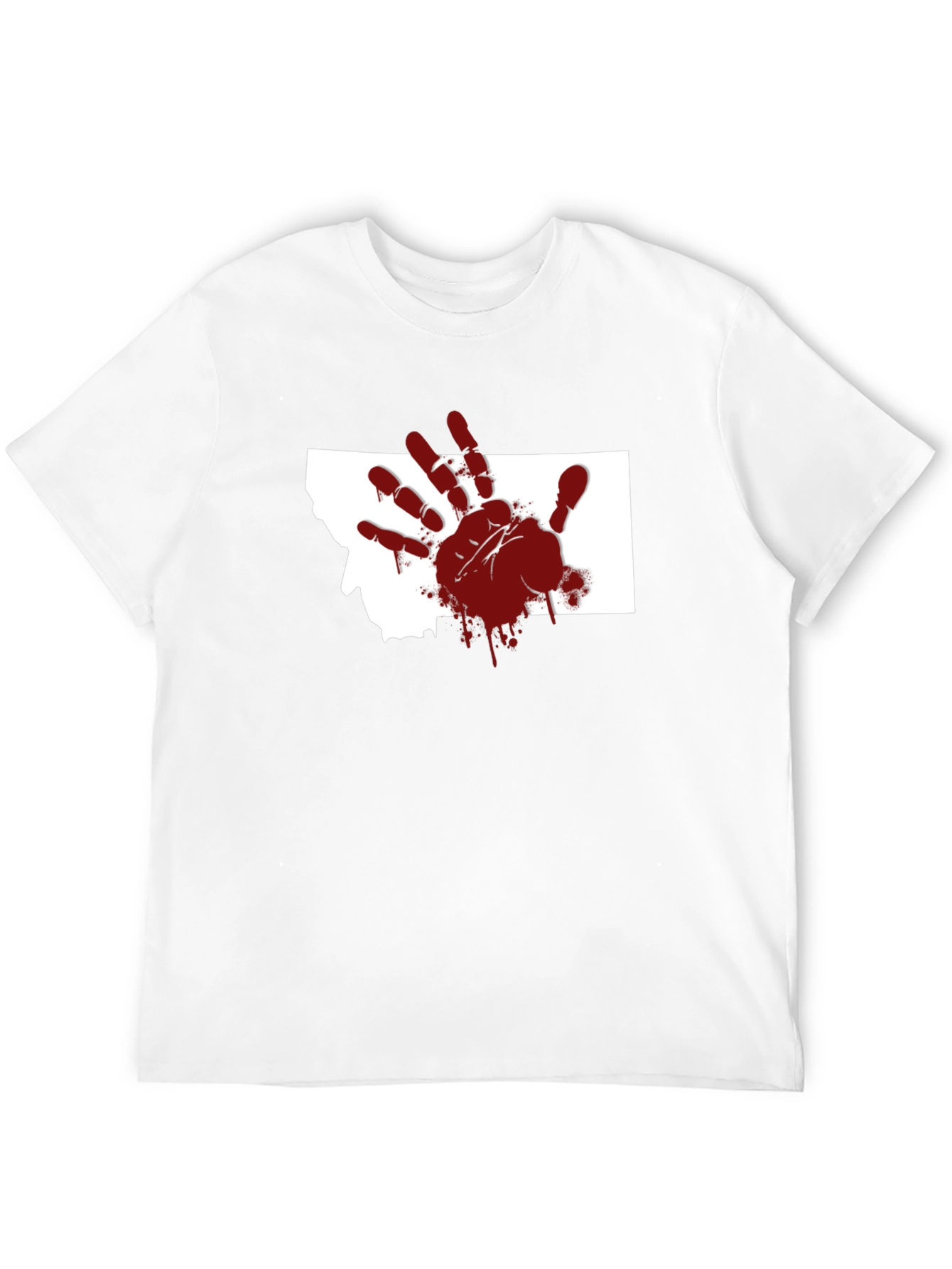 Montana Blood Hand T-Shirt - Unique Graphic Tee