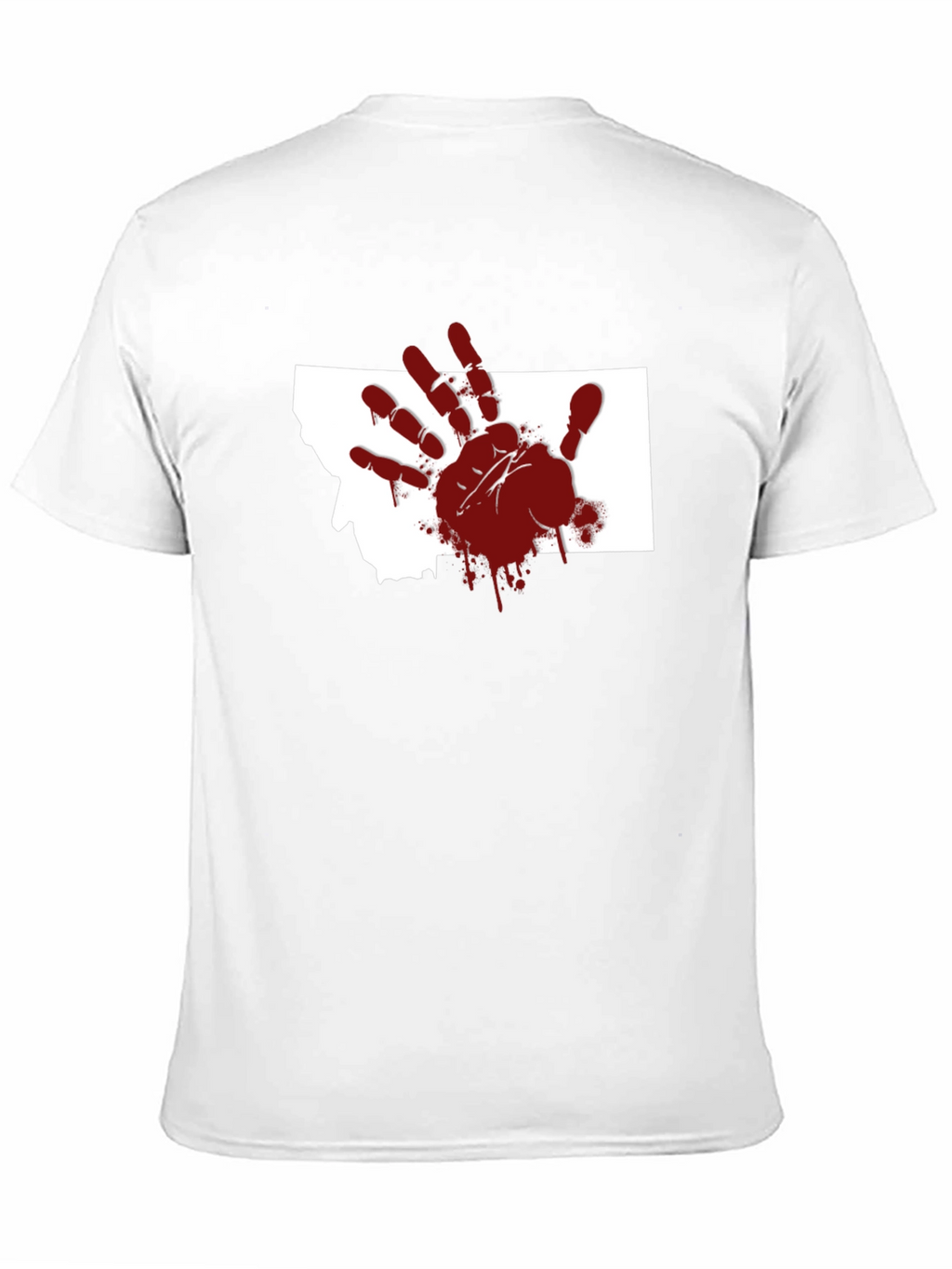 Montana Blood Hand T-Shirt - Unique Graphic Tee