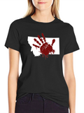 Montana Blood Hand T-Shirt - Unique Graphic Tee