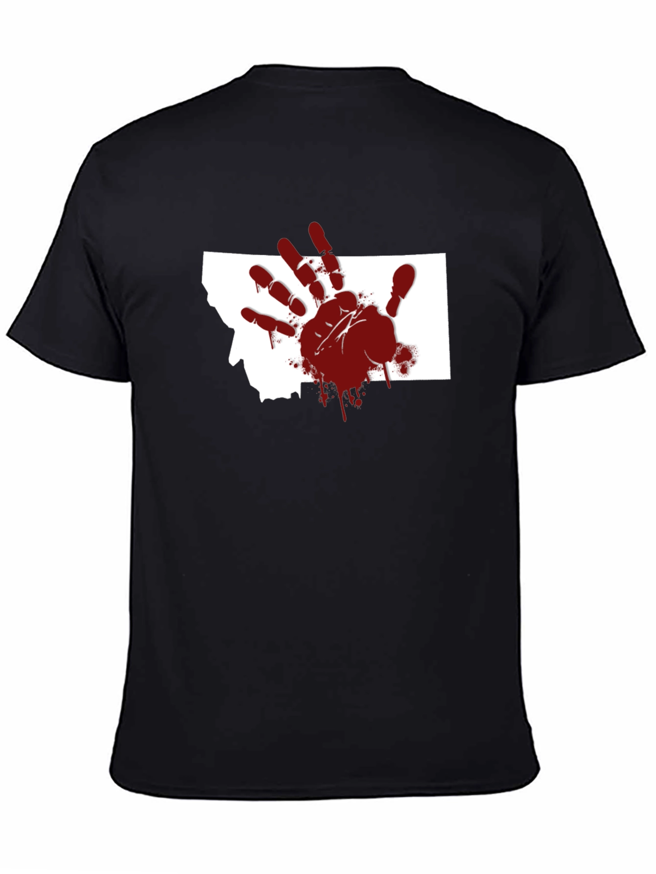 Montana Blood Hand T-Shirt - Unique Graphic Tee
