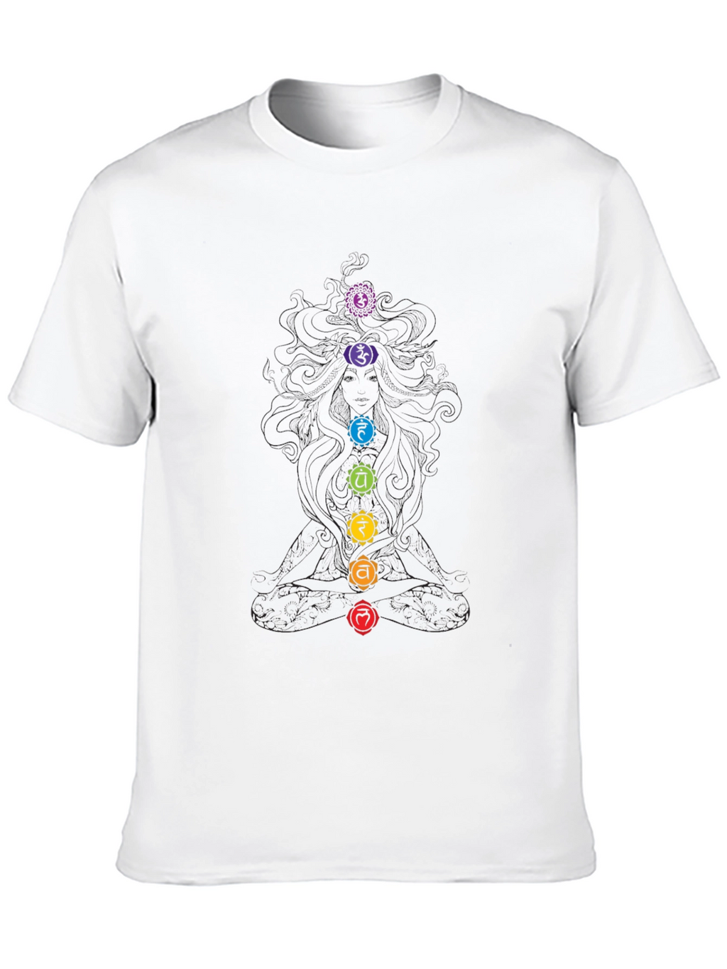 Chakra Symbol Black Graphic Tee