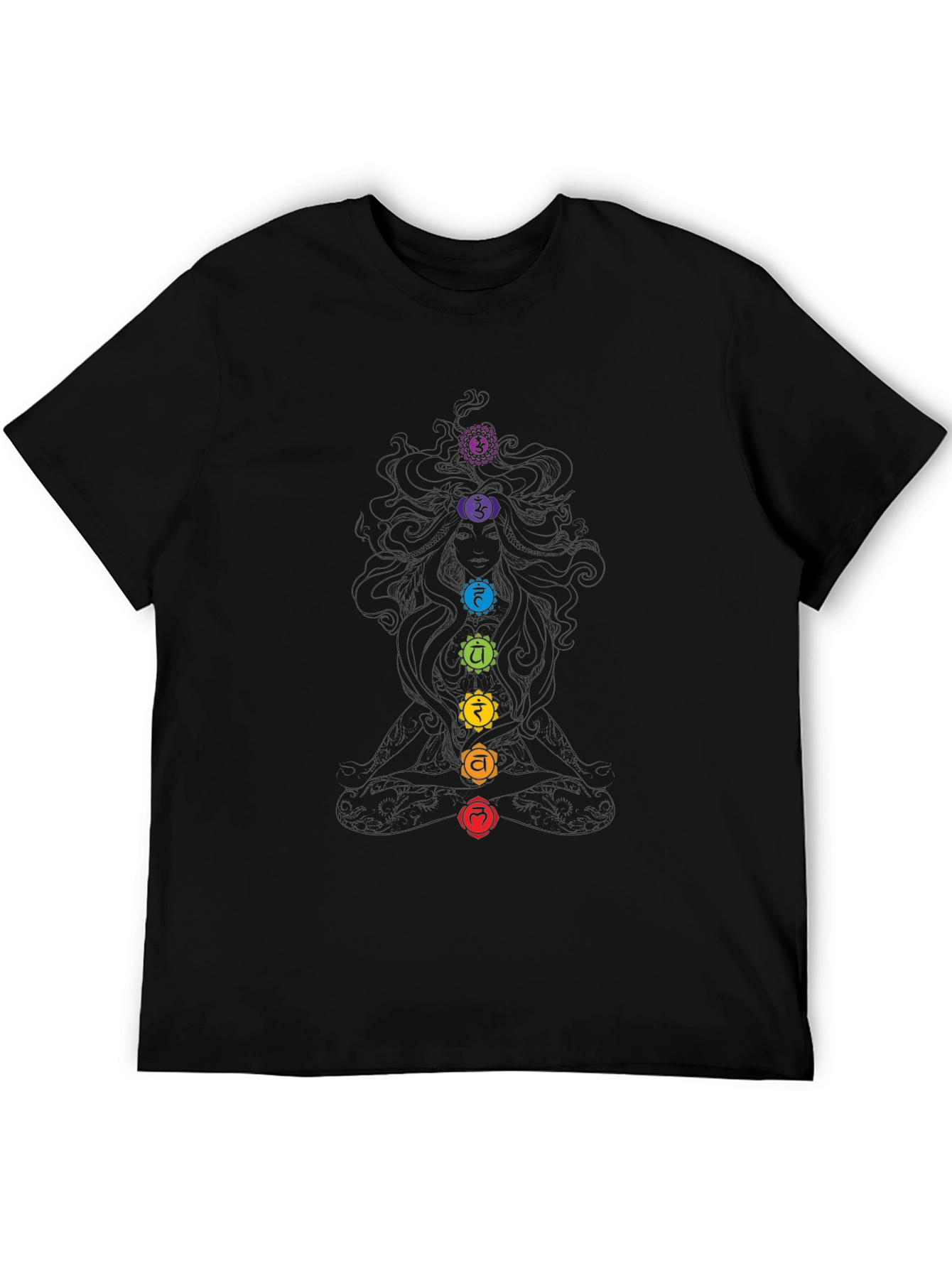 Chakra Symbol Black Graphic Tee