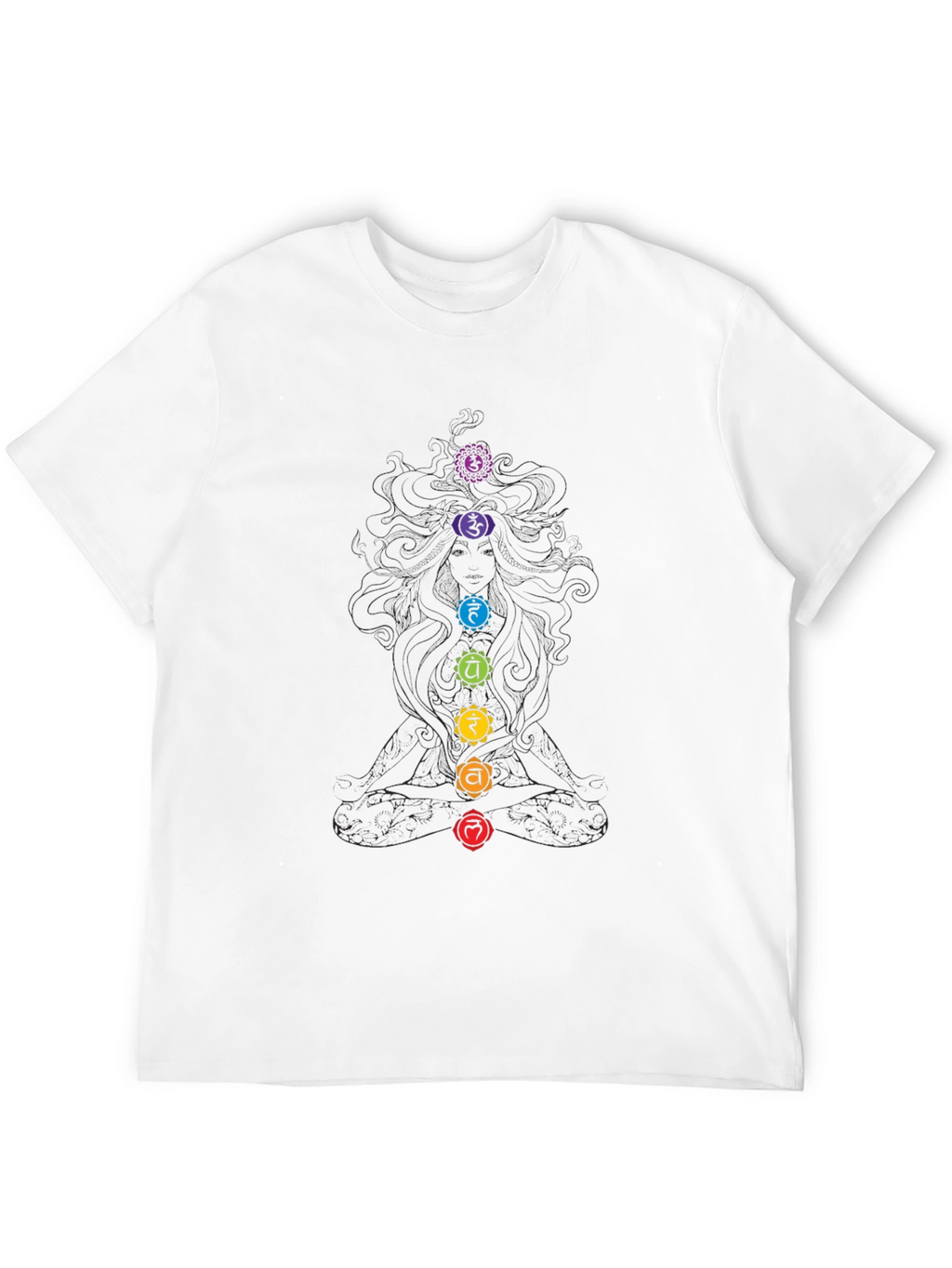 Chakra Symbol Black Graphic Tee