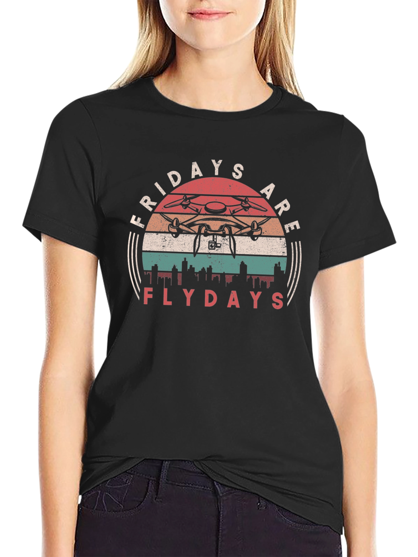 Fridays are Flydays Drone Graphic Tee