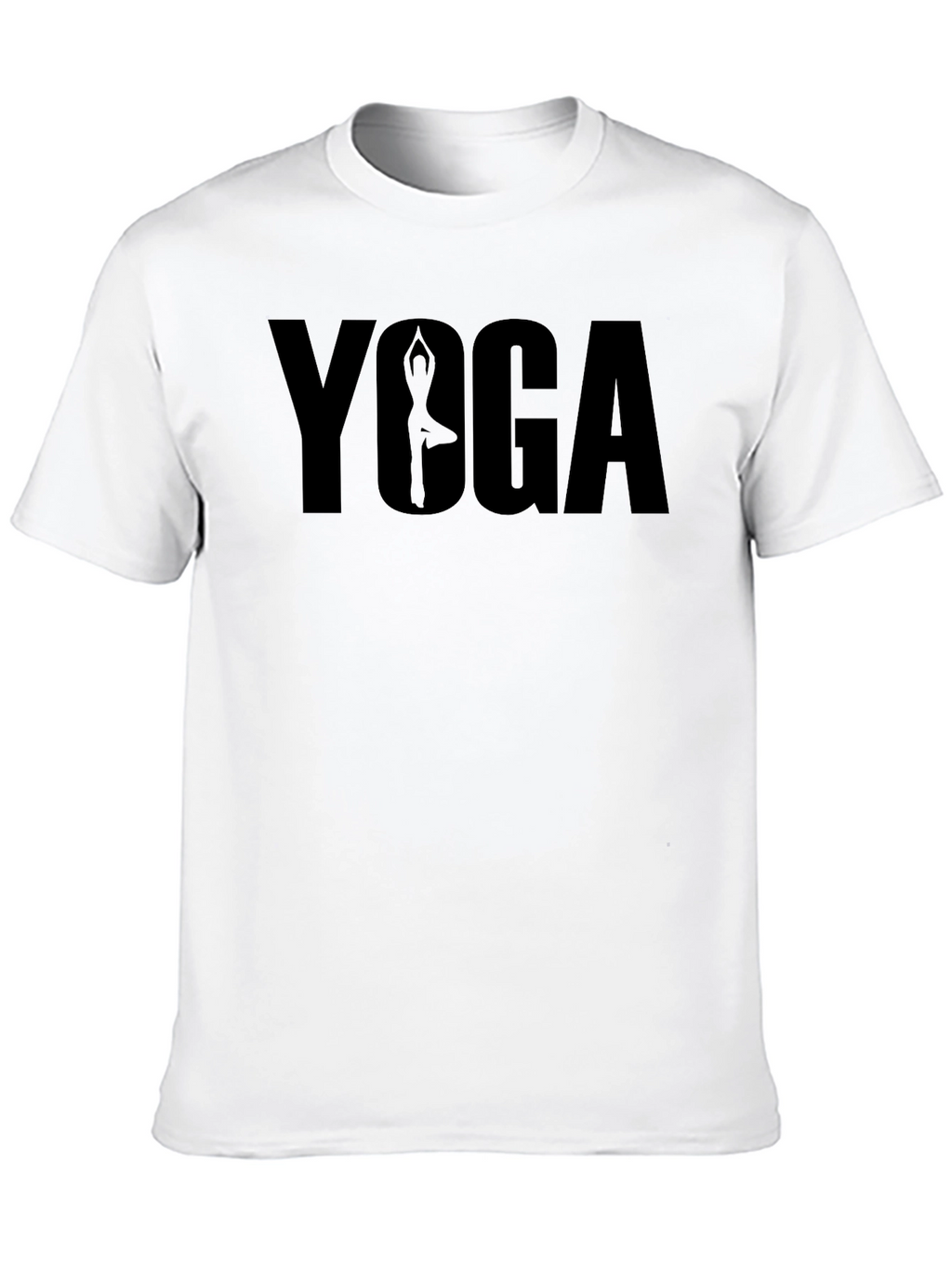Yoga Pose Graphic Tee - Relaxed Fit Black T-Shirt