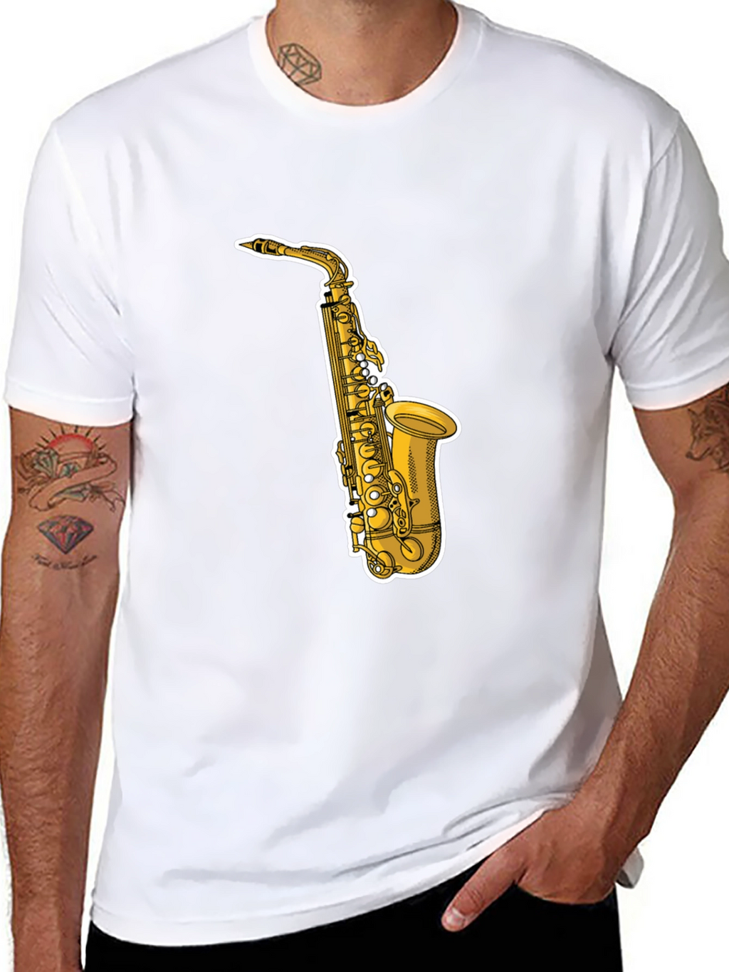 Saxophone Graphic Tee - Cool Musician T-Shirt