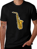 Saxophone Graphic Tee - Cool Musician T-Shirt