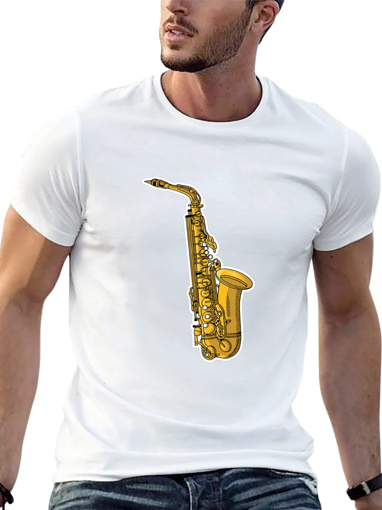 Saxophone Graphic Tee - Cool Musician T-Shirt