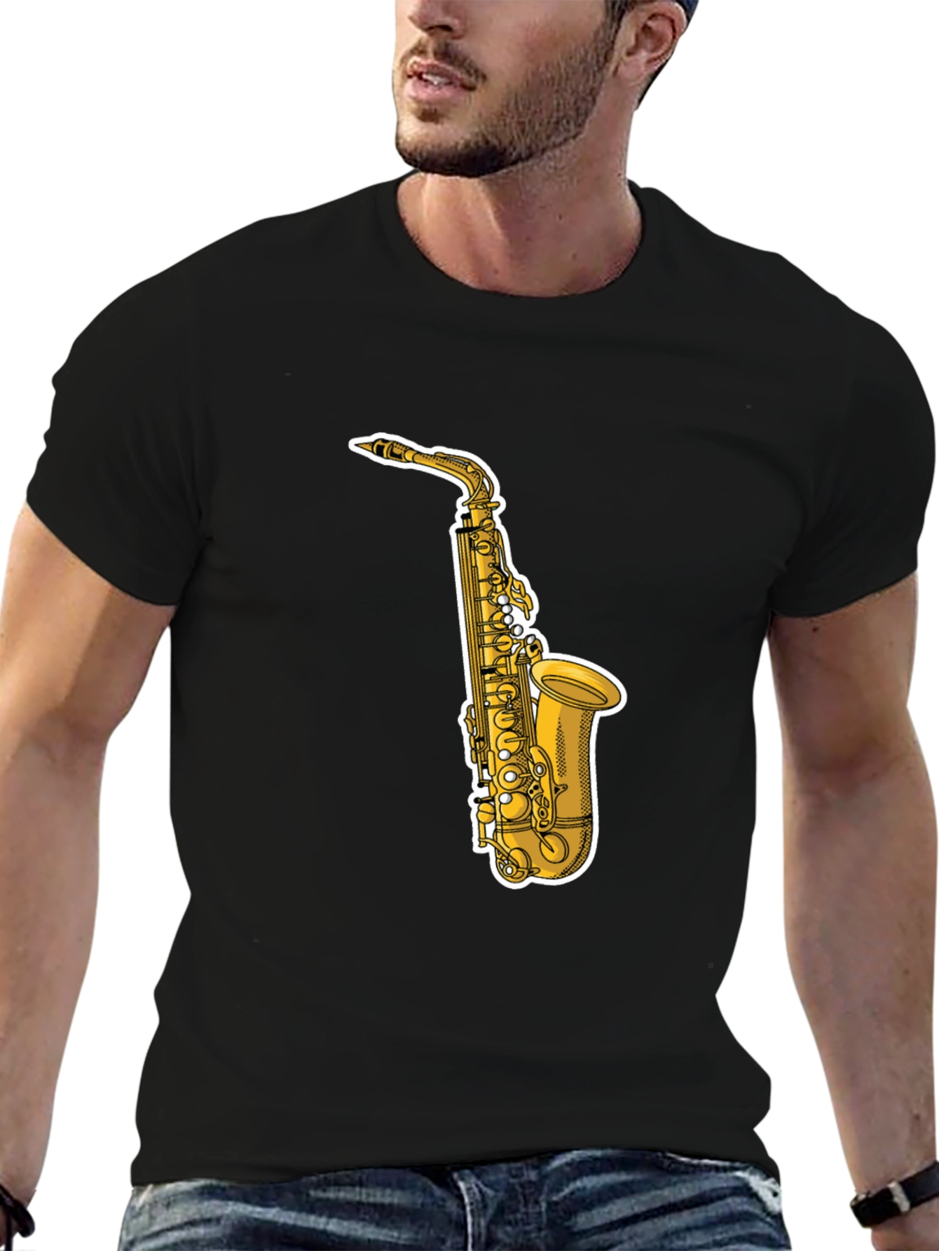 Saxophone Graphic Tee - Cool Musician T-Shirt