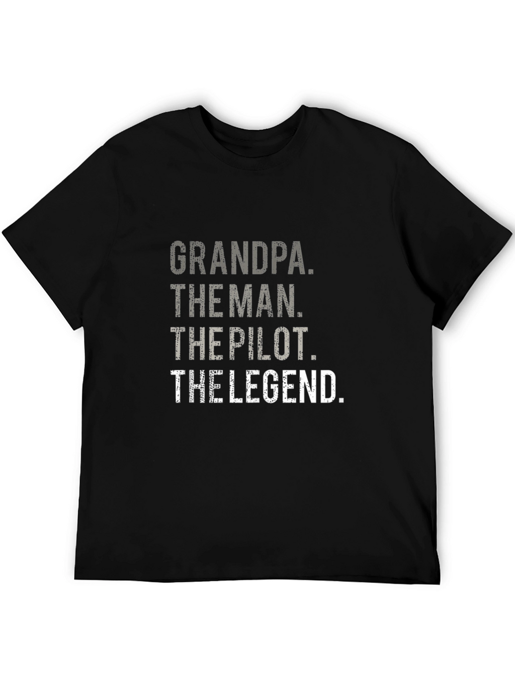 Grandpa Pilot Legend Black Graphic Tee