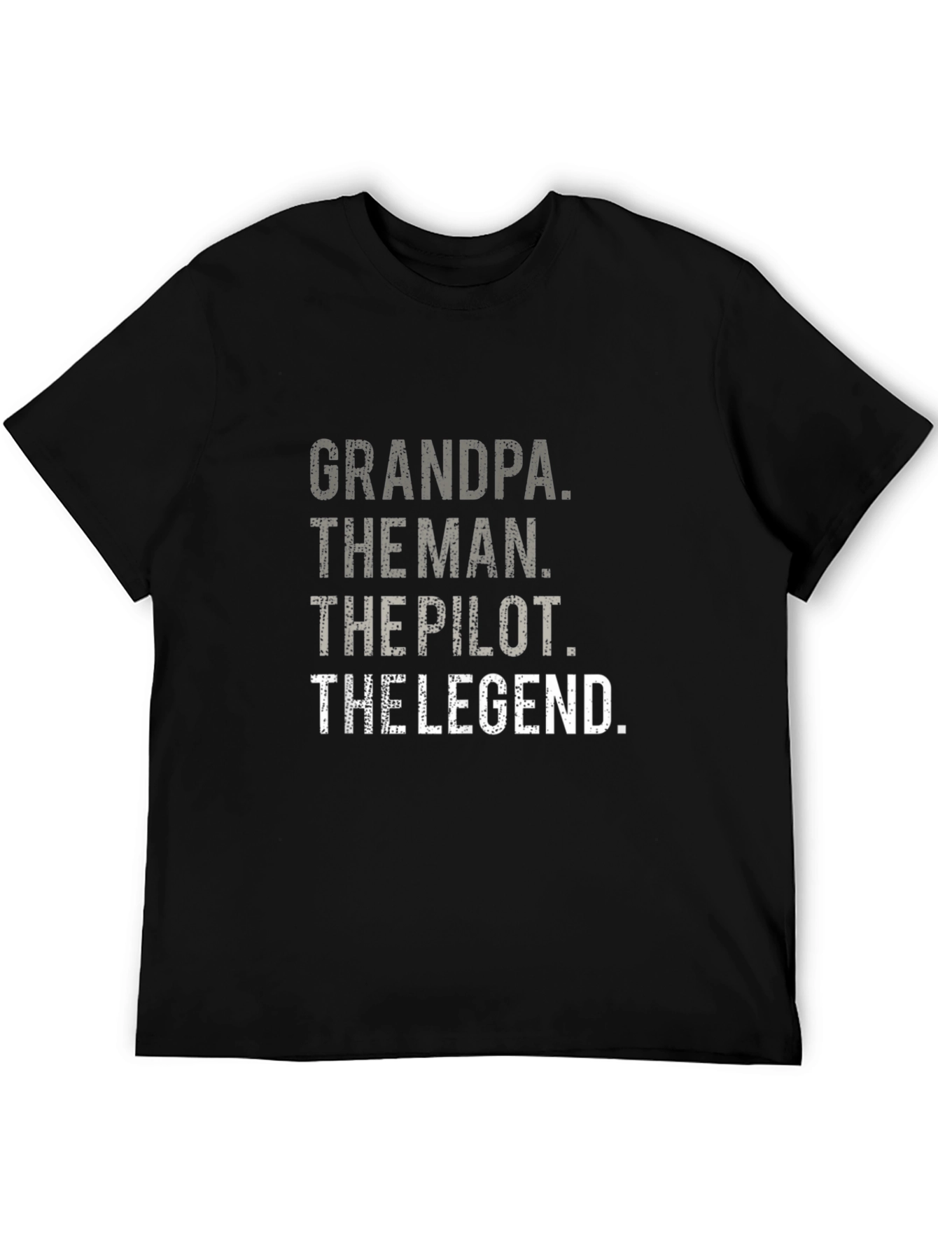 Grandpa Pilot Legend Black Graphic Tee