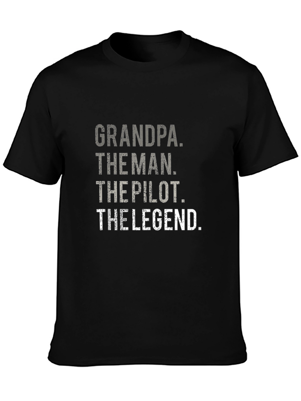 Grandpa Pilot Legend Black Graphic Tee