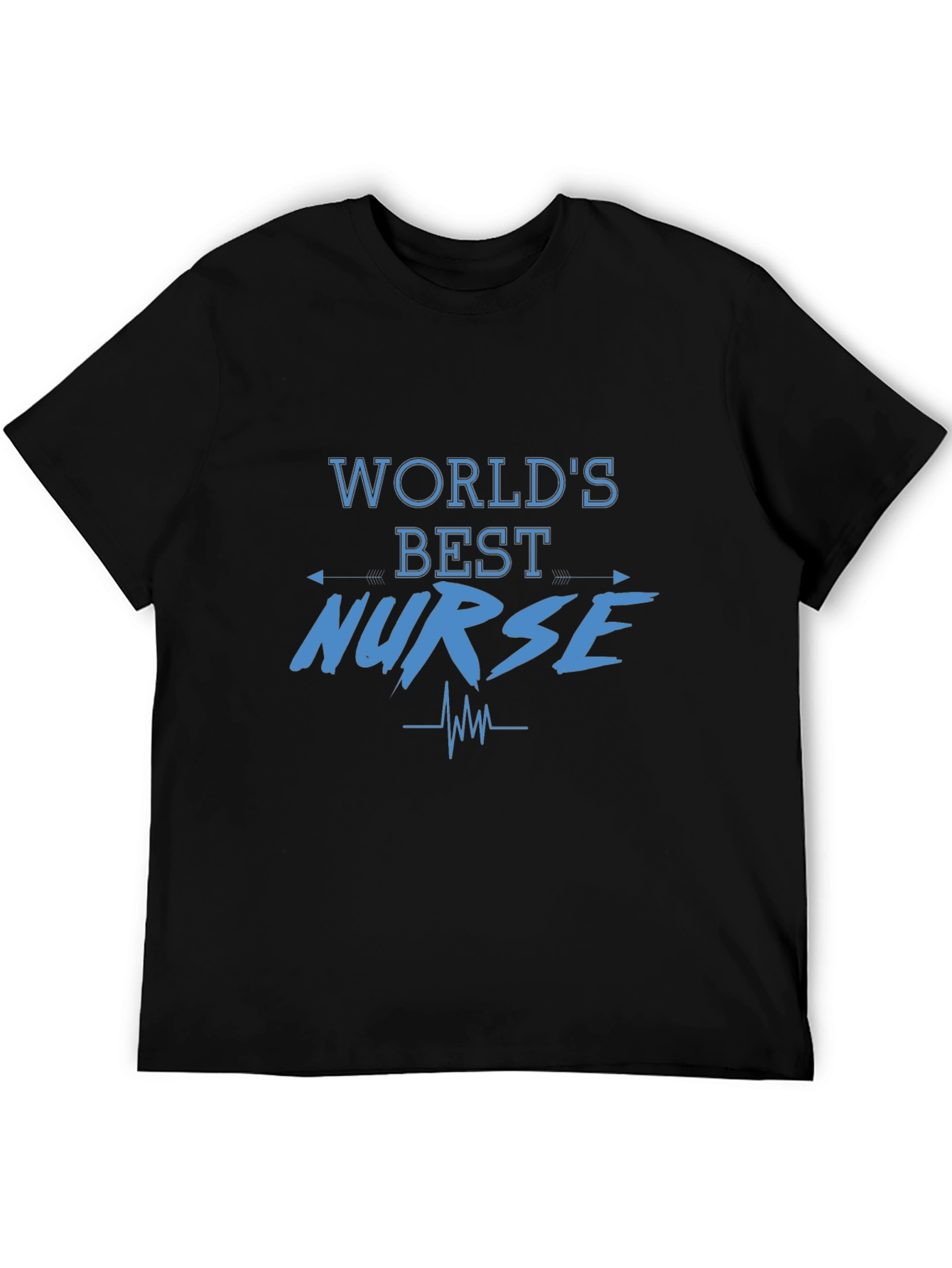 Worlds Best Nurse Graphic Tee - Unisex Black Cotton T-Shirt