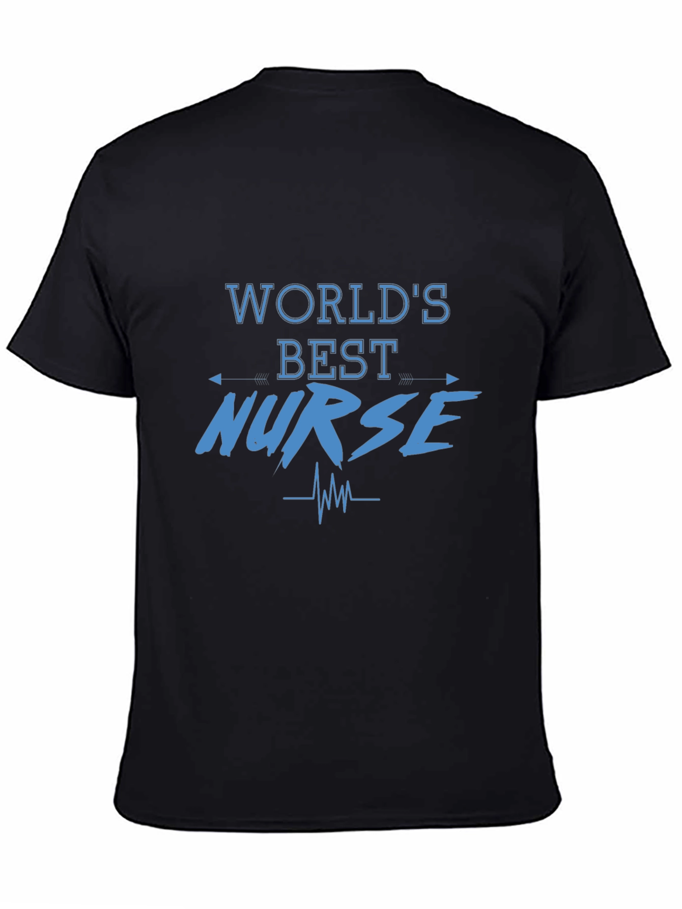 Worlds Best Nurse Graphic Tee - Unisex Black Cotton T-Shirt