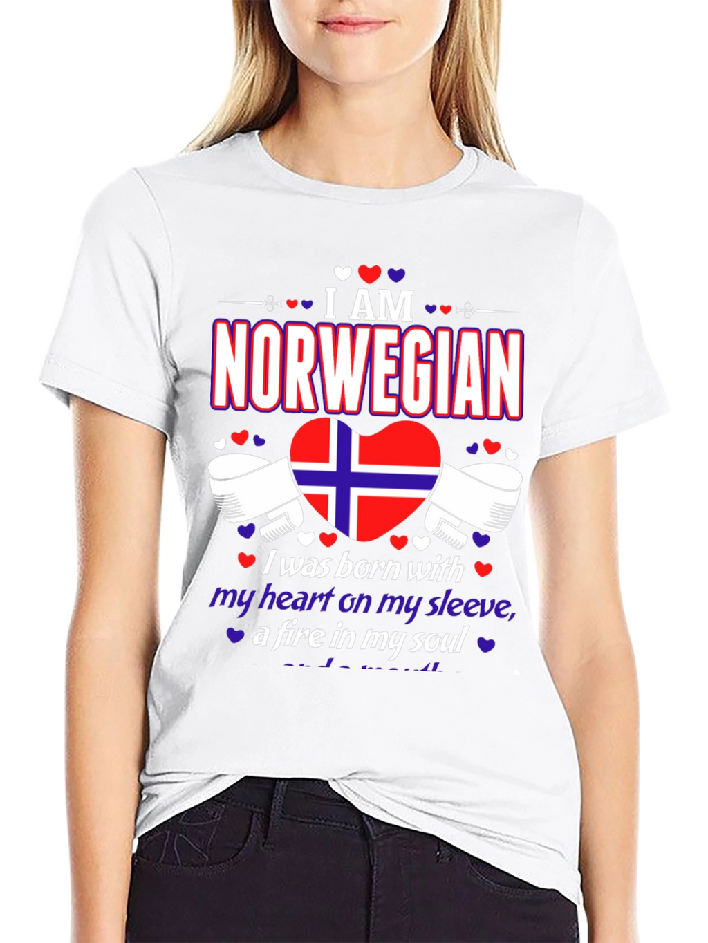 I am Norwegian T-Shirt - Heart on Sleeve