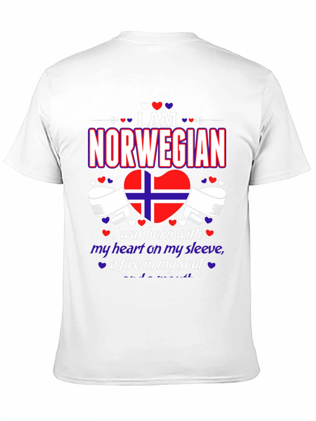 I am Norwegian T-Shirt - Heart on Sleeve