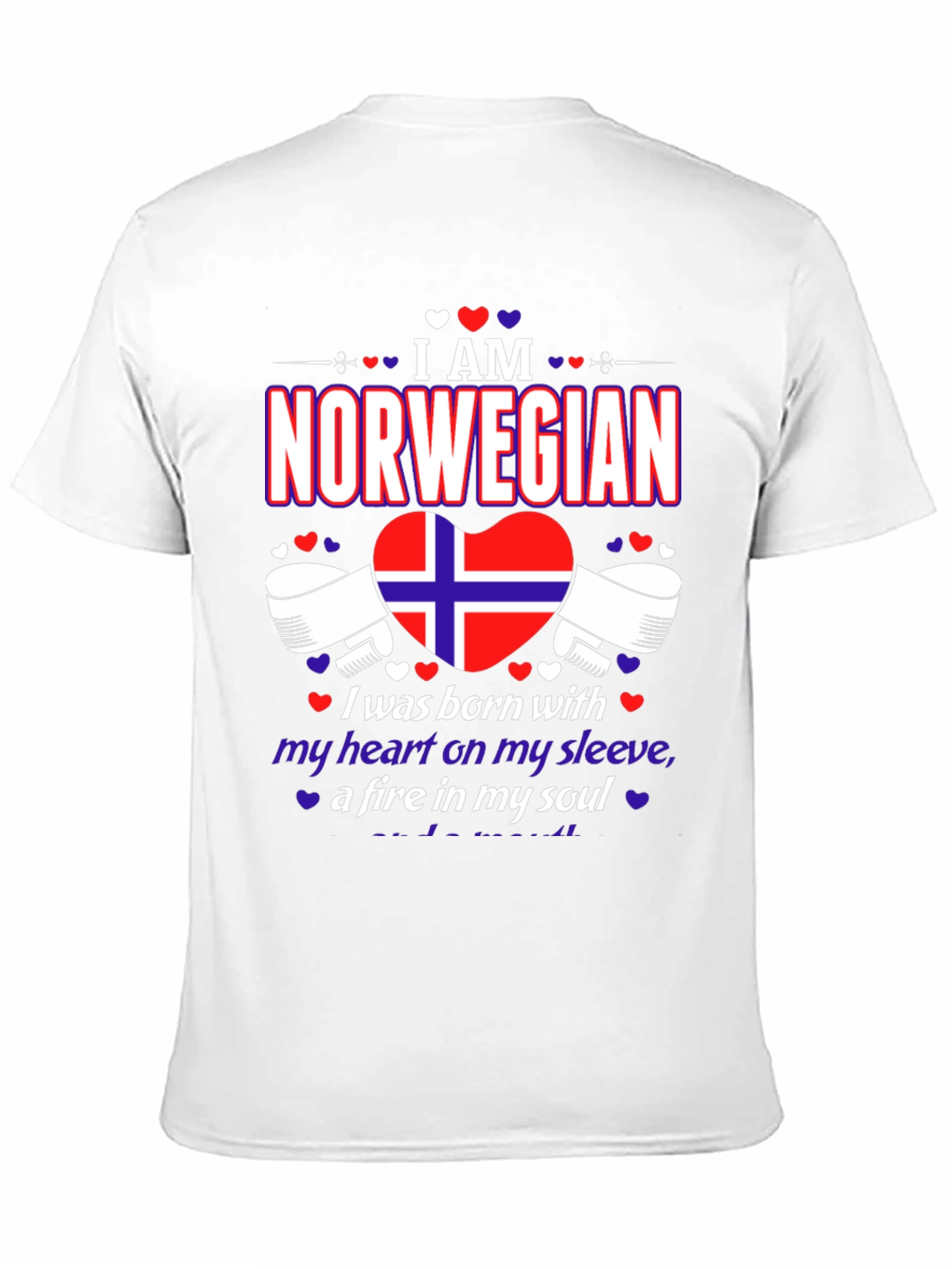 I am Norwegian T-Shirt - Heart on Sleeve