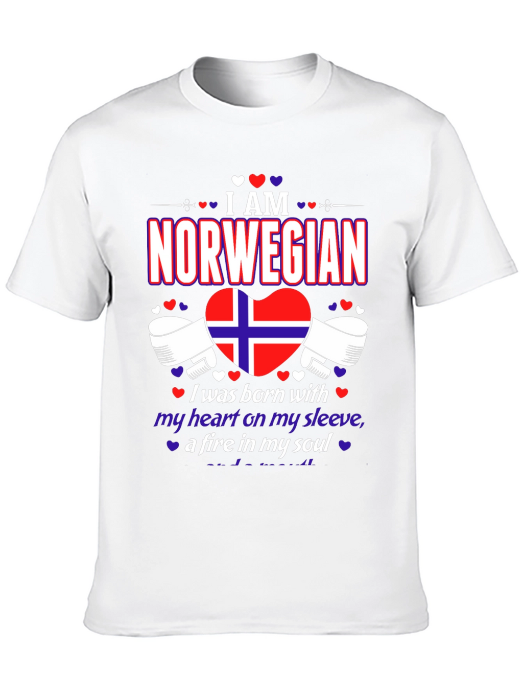 I am Norwegian T-Shirt - Heart on Sleeve
