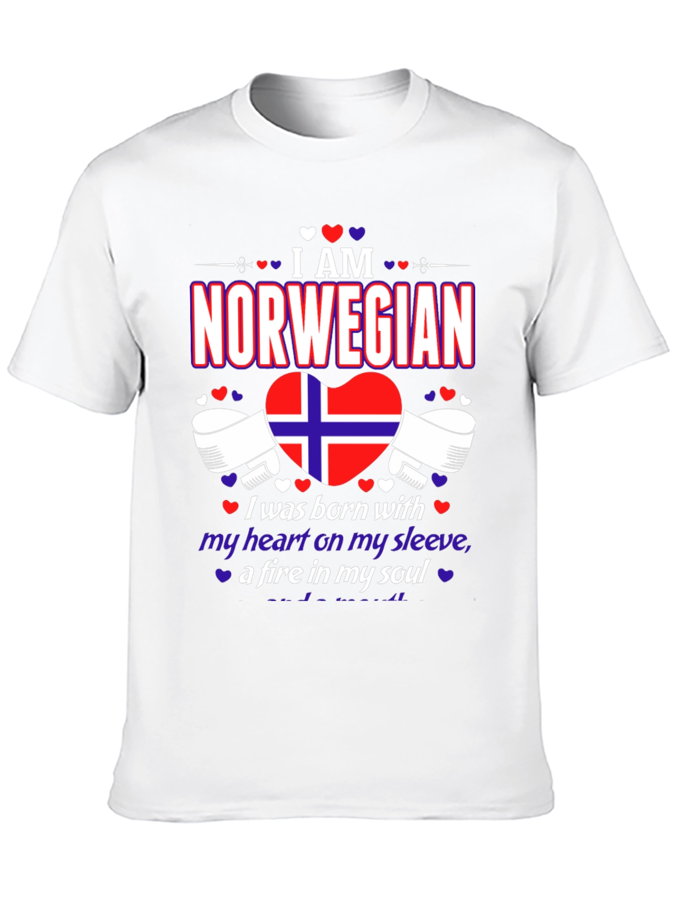 I am Norwegian T-Shirt - Heart on Sleeve