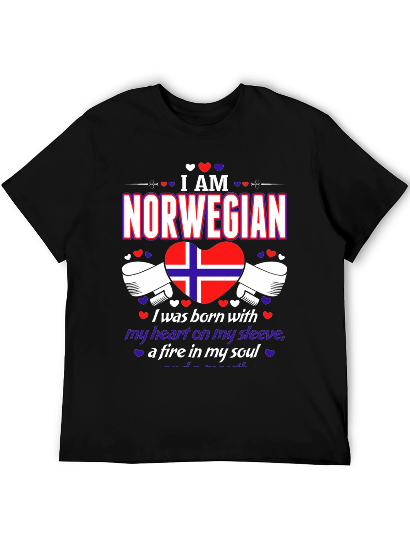 I am Norwegian T-Shirt - Heart on Sleeve