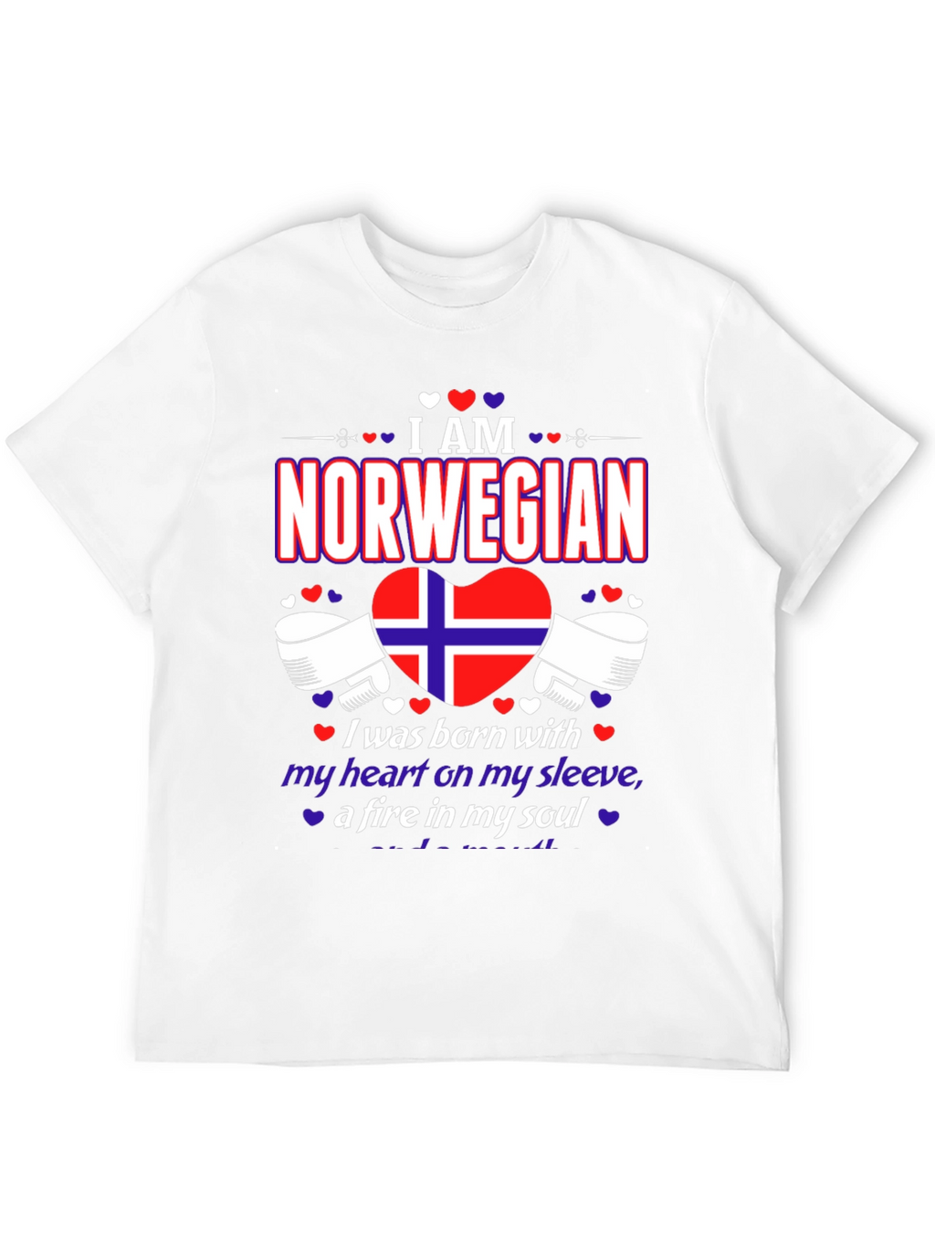 I am Norwegian T-Shirt - Heart on Sleeve