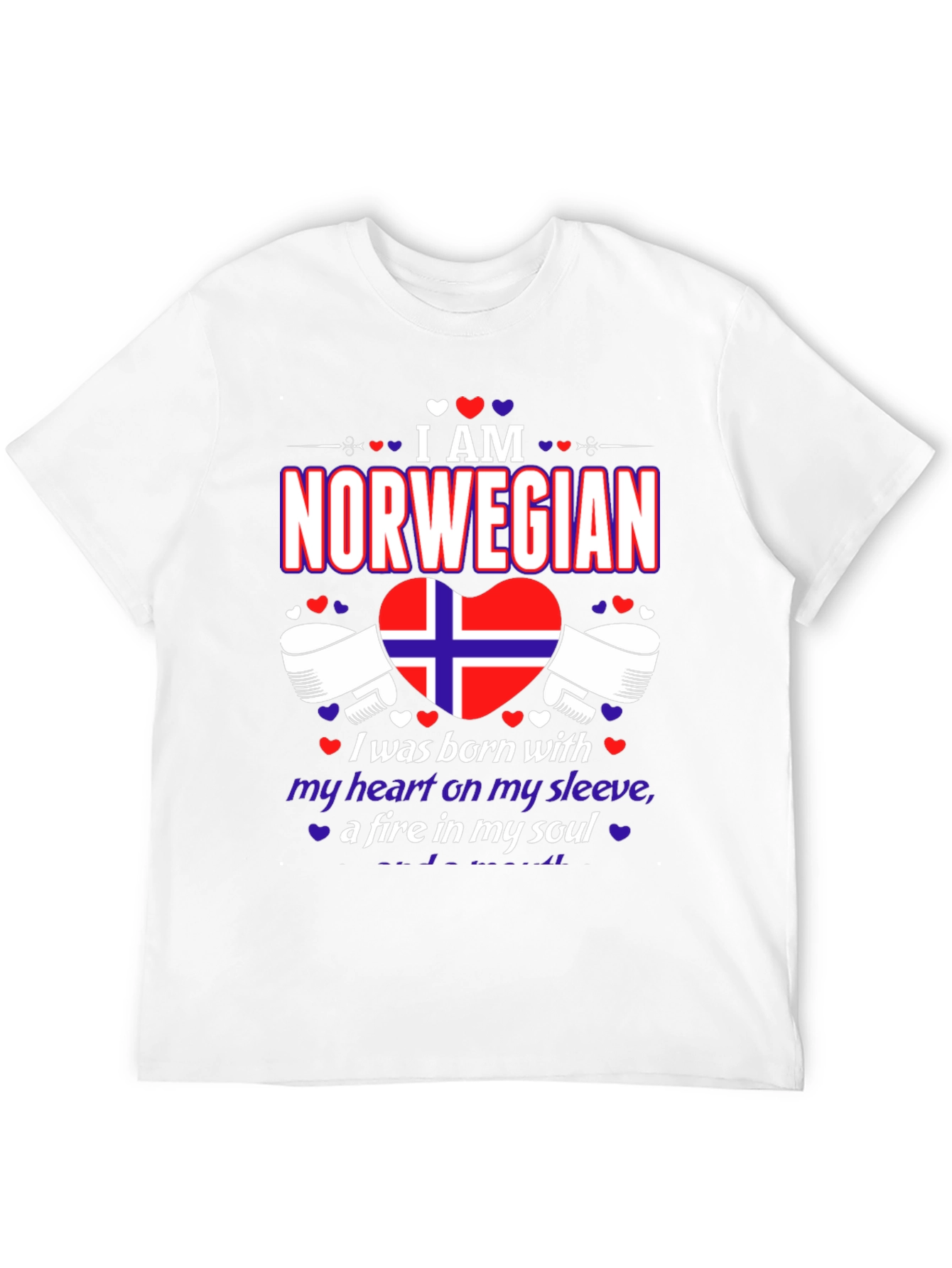 I am Norwegian T-Shirt - Heart on Sleeve