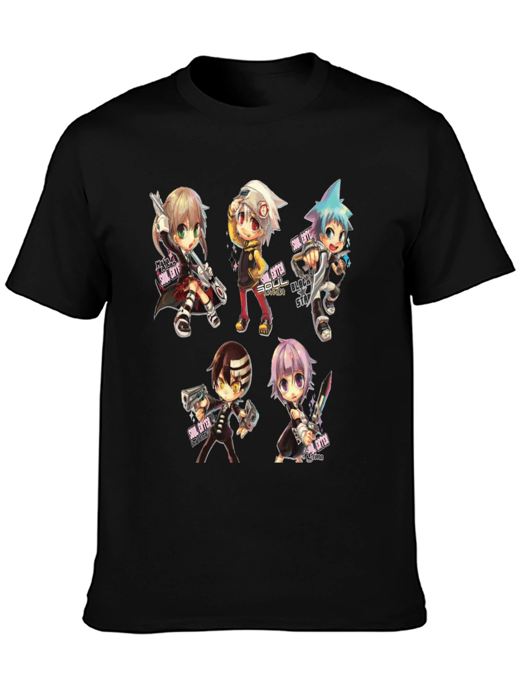 Soul Eater Anime Graphic Black T-Shirt