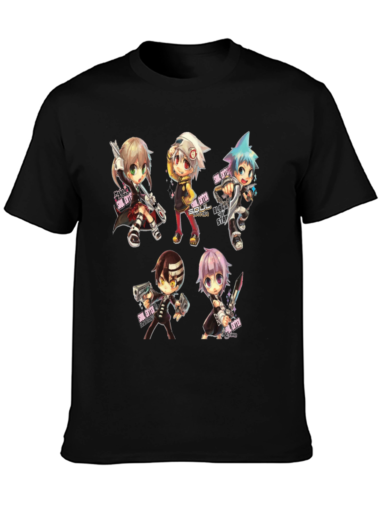 Soul Eater Anime Graphic Black T-Shirt