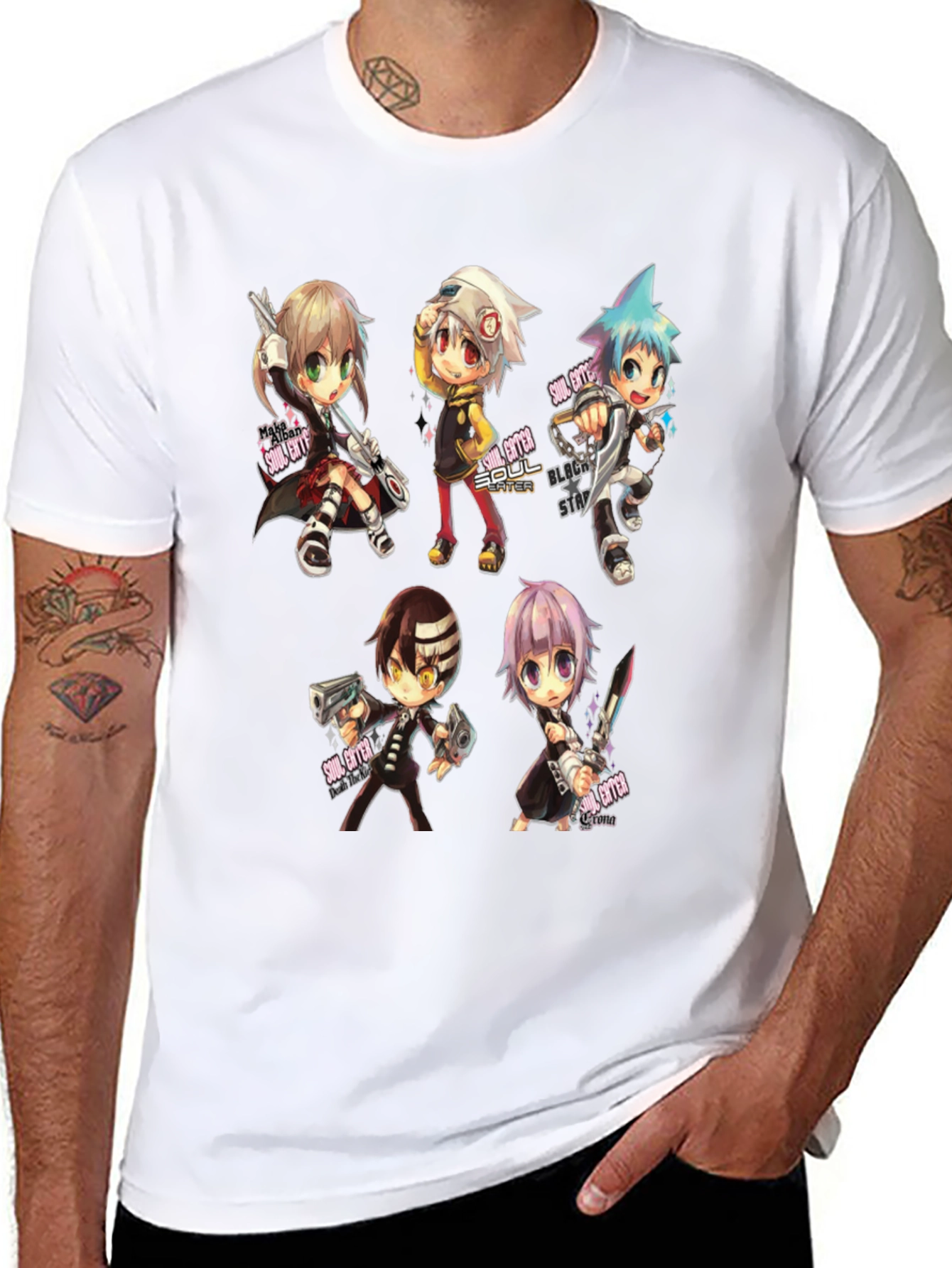 Soul Eater Anime Graphic Black T-Shirt