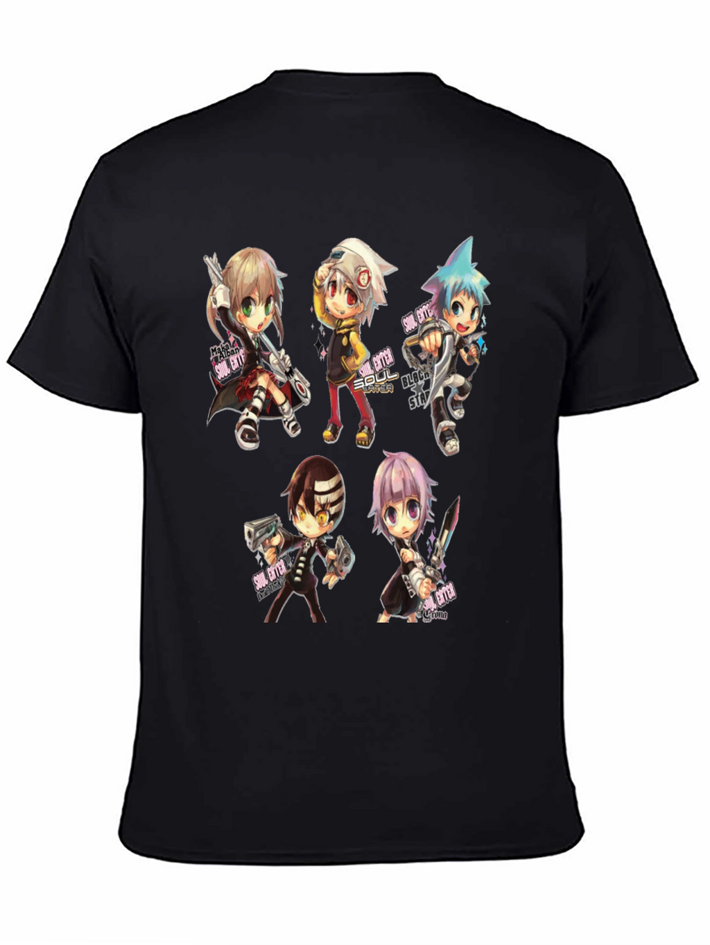 Soul Eater Anime Graphic Black T-Shirt