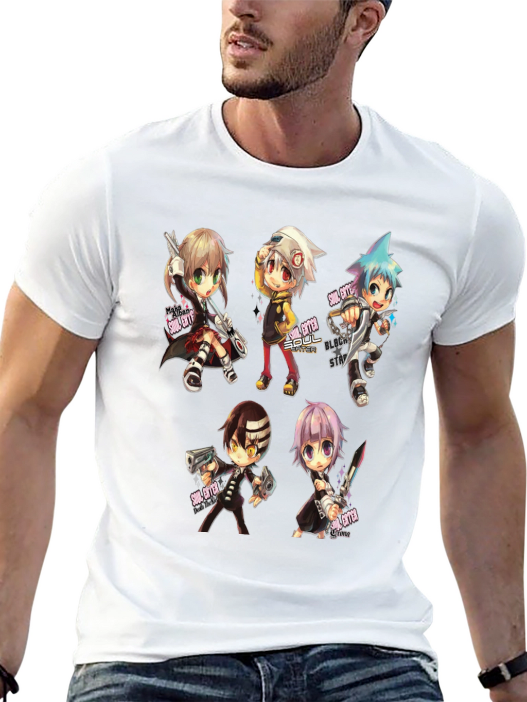 Soul Eater Anime Graphic Black T-Shirt