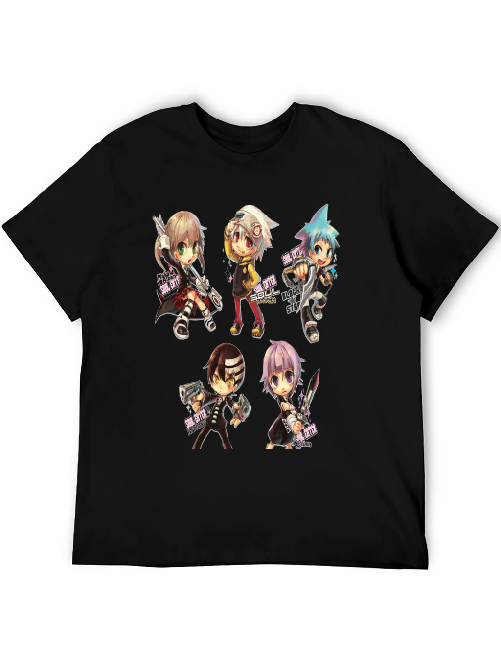 Soul Eater Anime Graphic Black T-Shirt