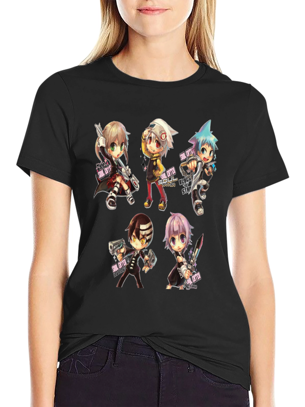 Soul Eater Anime Graphic Black T-Shirt