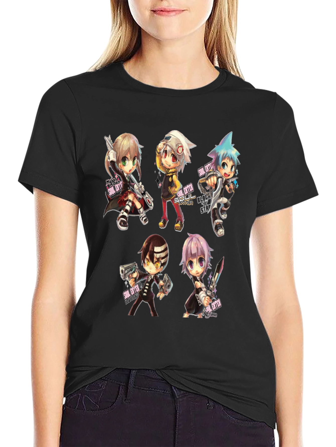 Soul Eater Anime Graphic Black T-Shirt