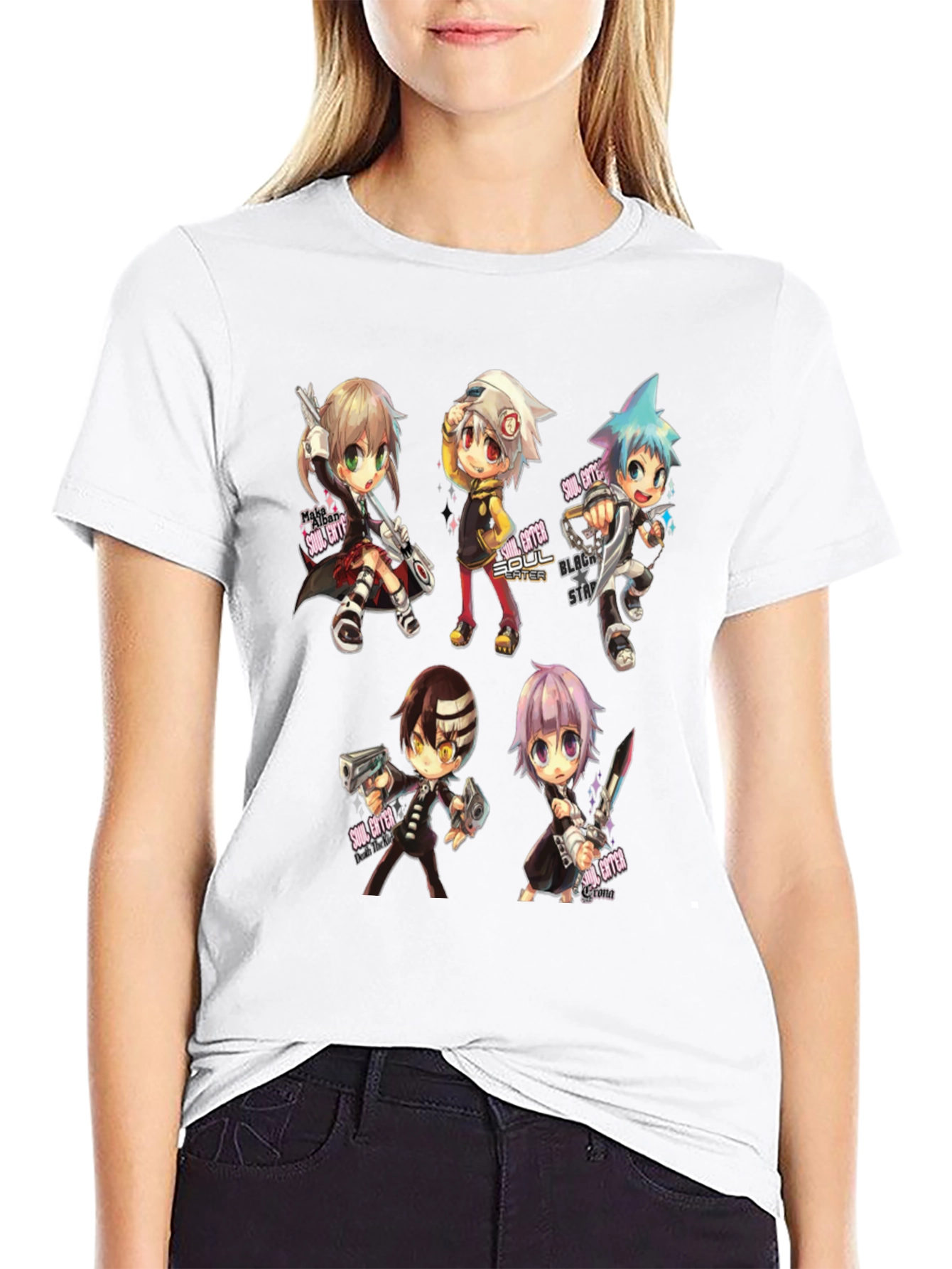 Soul Eater Anime Graphic Black T-Shirt