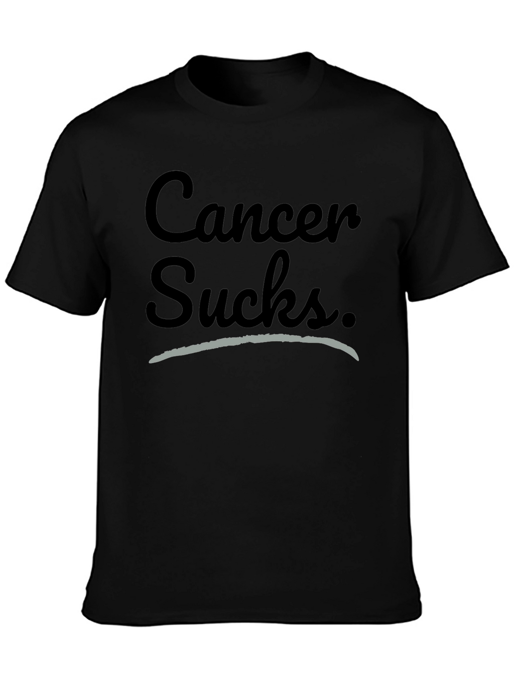 Cancer Sucks T-Shirt - Black Cotton Tee