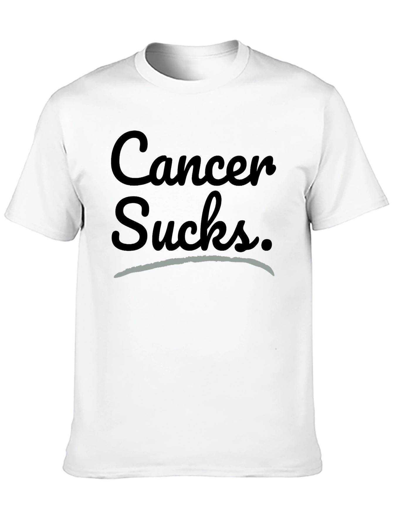 Cancer Sucks T-Shirt - Black Cotton Tee