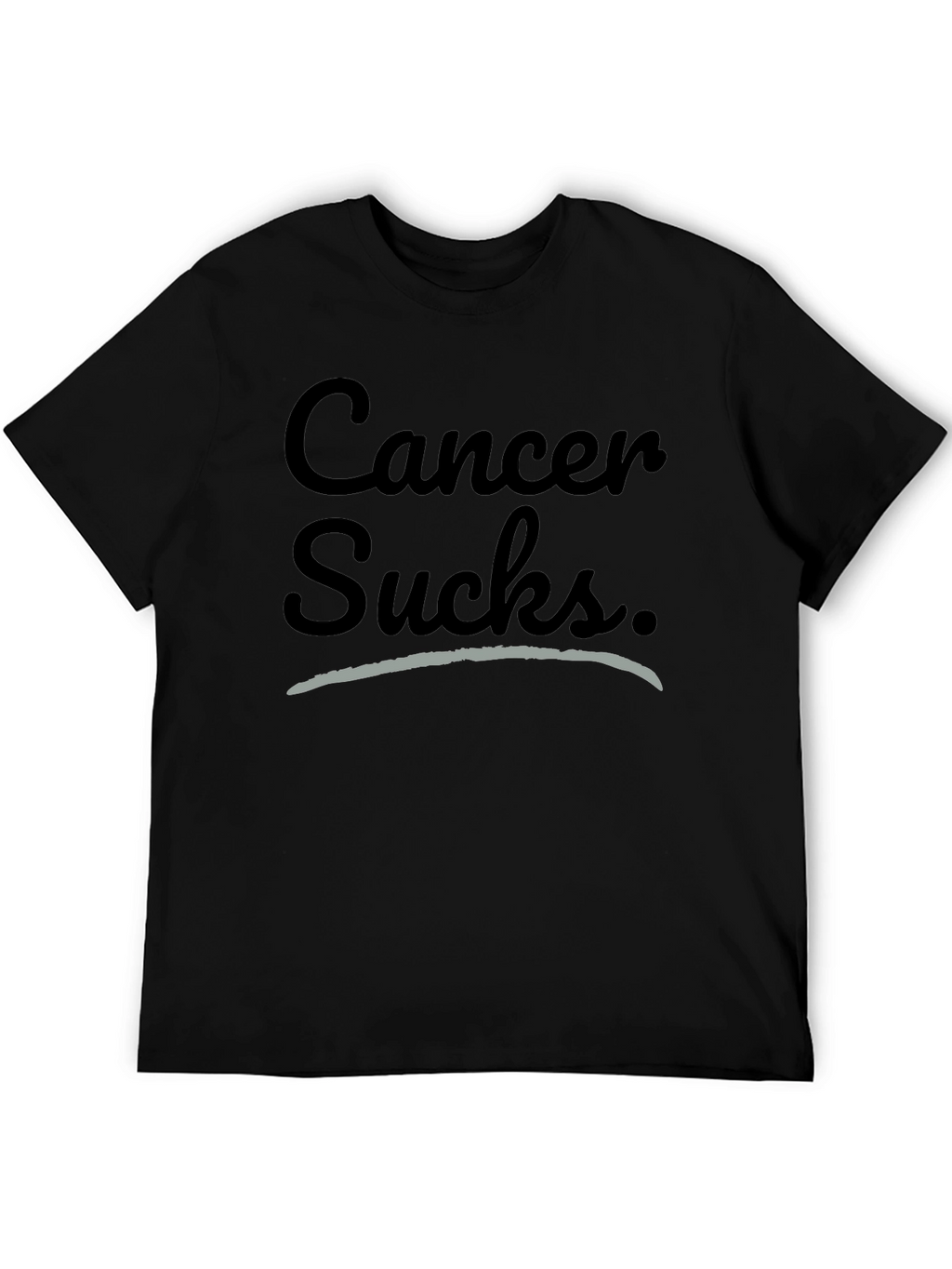 Cancer Sucks T-Shirt - Black Cotton Tee