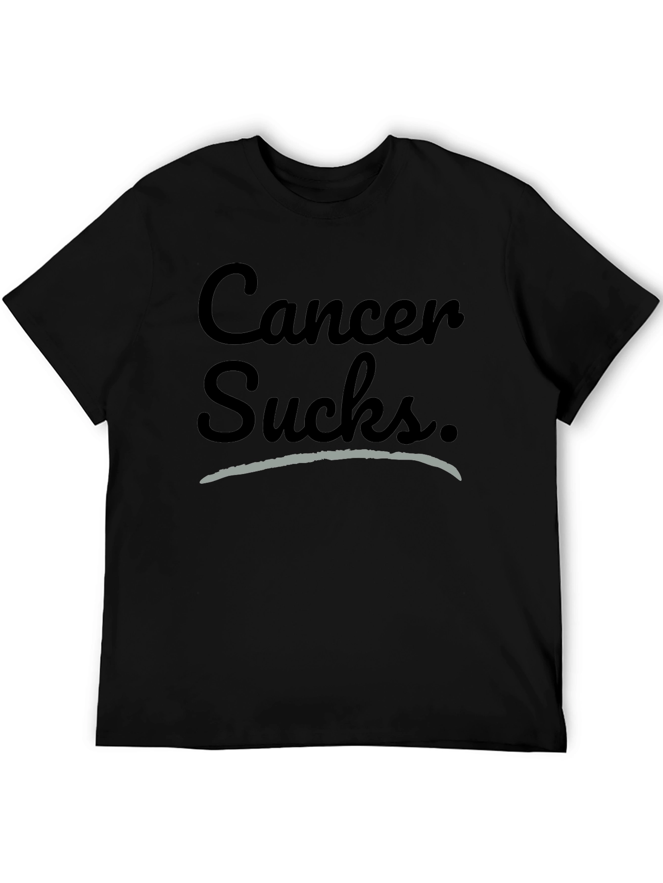 Cancer Sucks T-Shirt - Black Cotton Tee