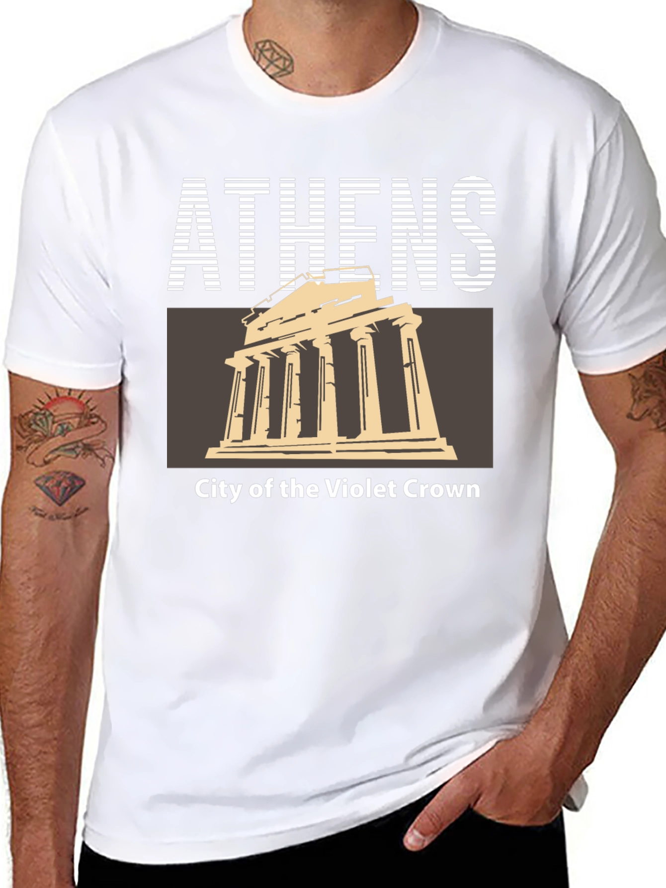 Athens Greece Temple Graphic T-Shirt