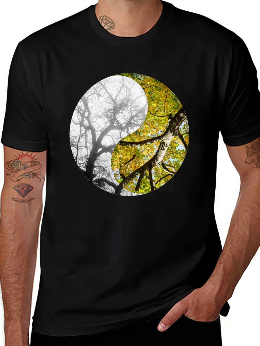 Yin Yang Tree Graphic Tee