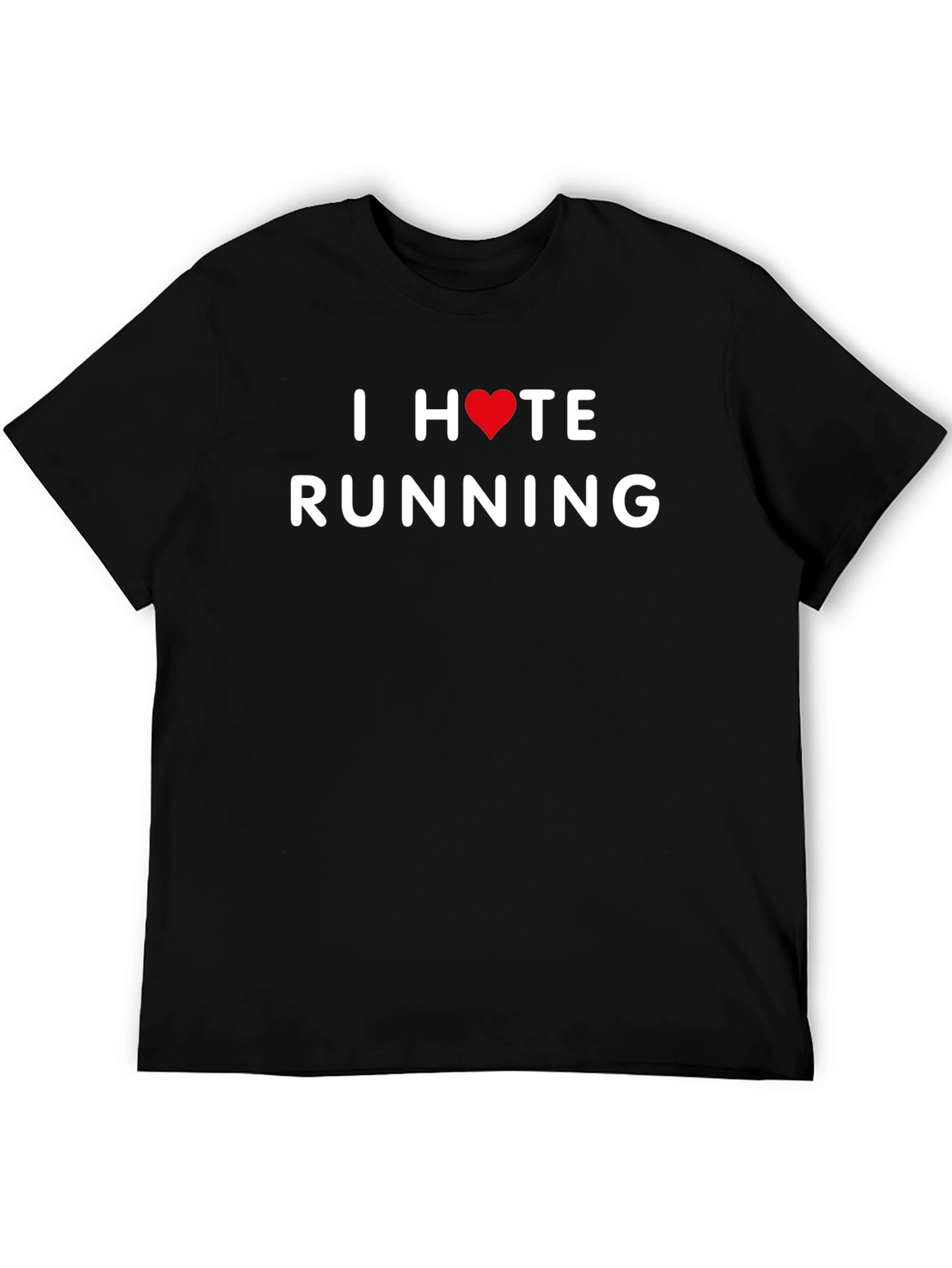 I Heart Hate Running T-Shirt - Funny Workout Tee