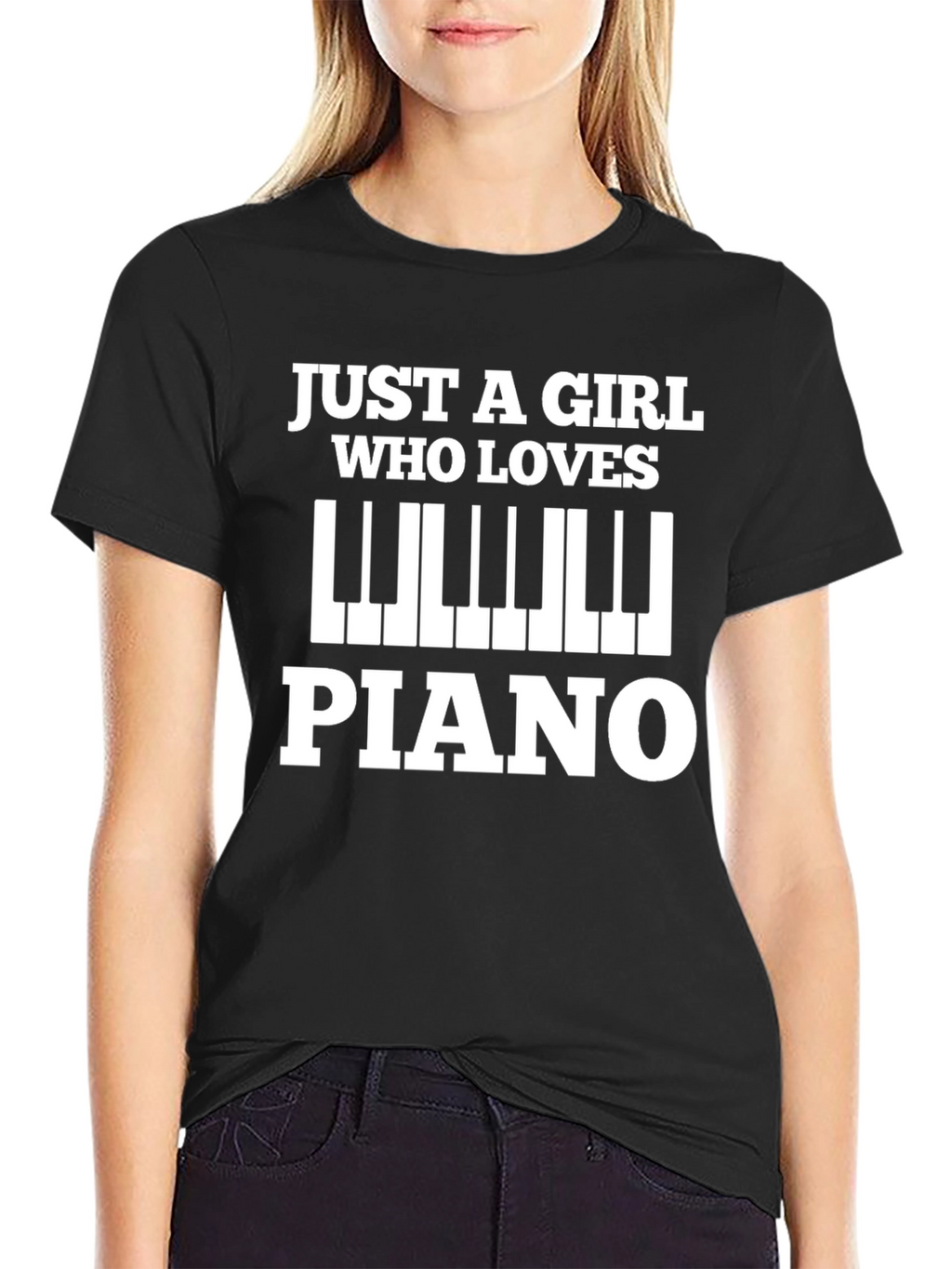 Just A Girl Who Loves Piano T-Shirt