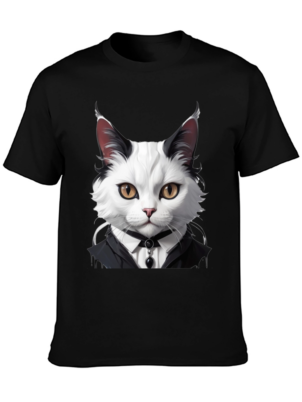 Cat Tuxedo T-Shirt - Feline Formal Wear