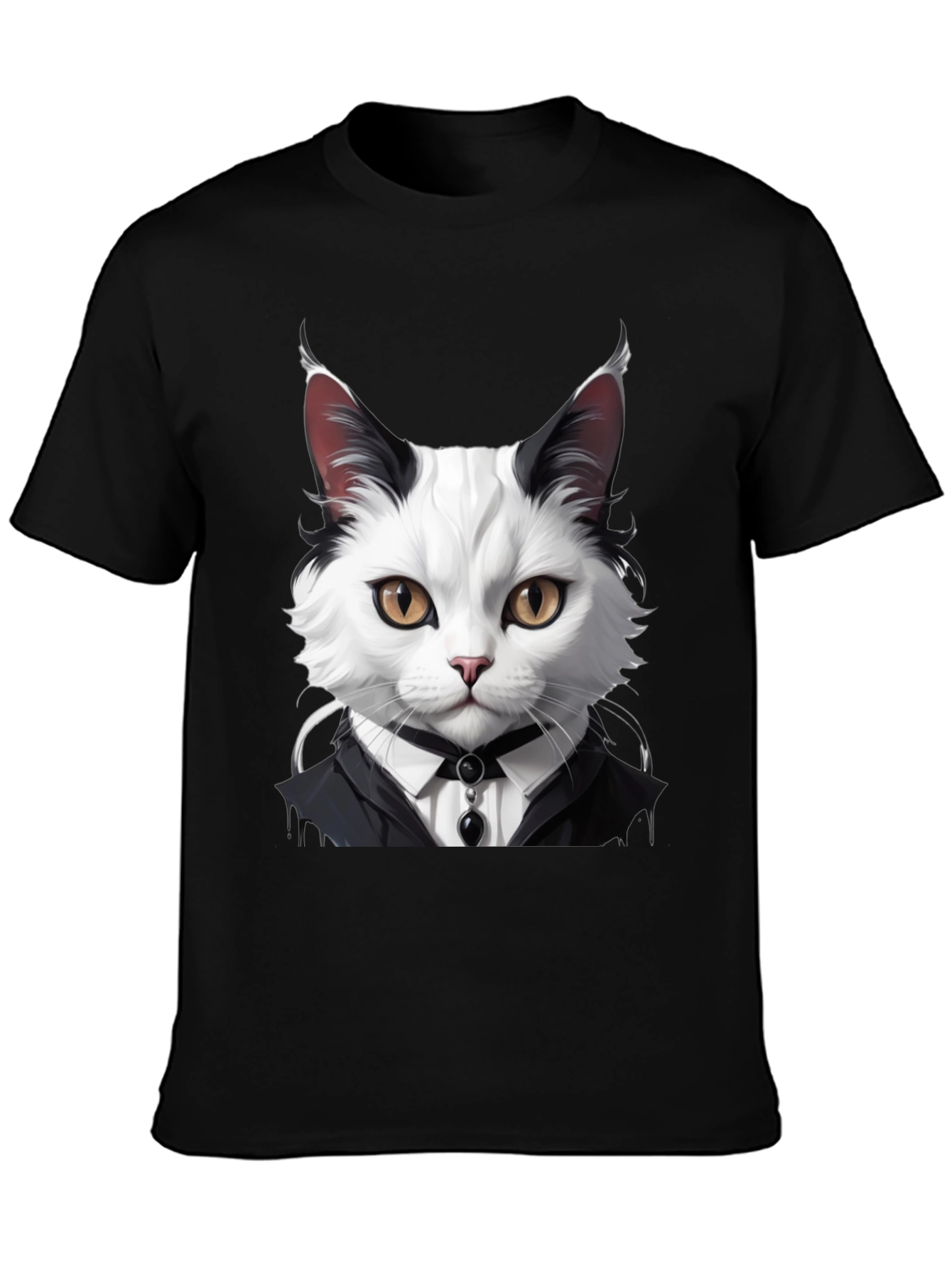 Cat Tuxedo T-Shirt - Feline Formal Wear
