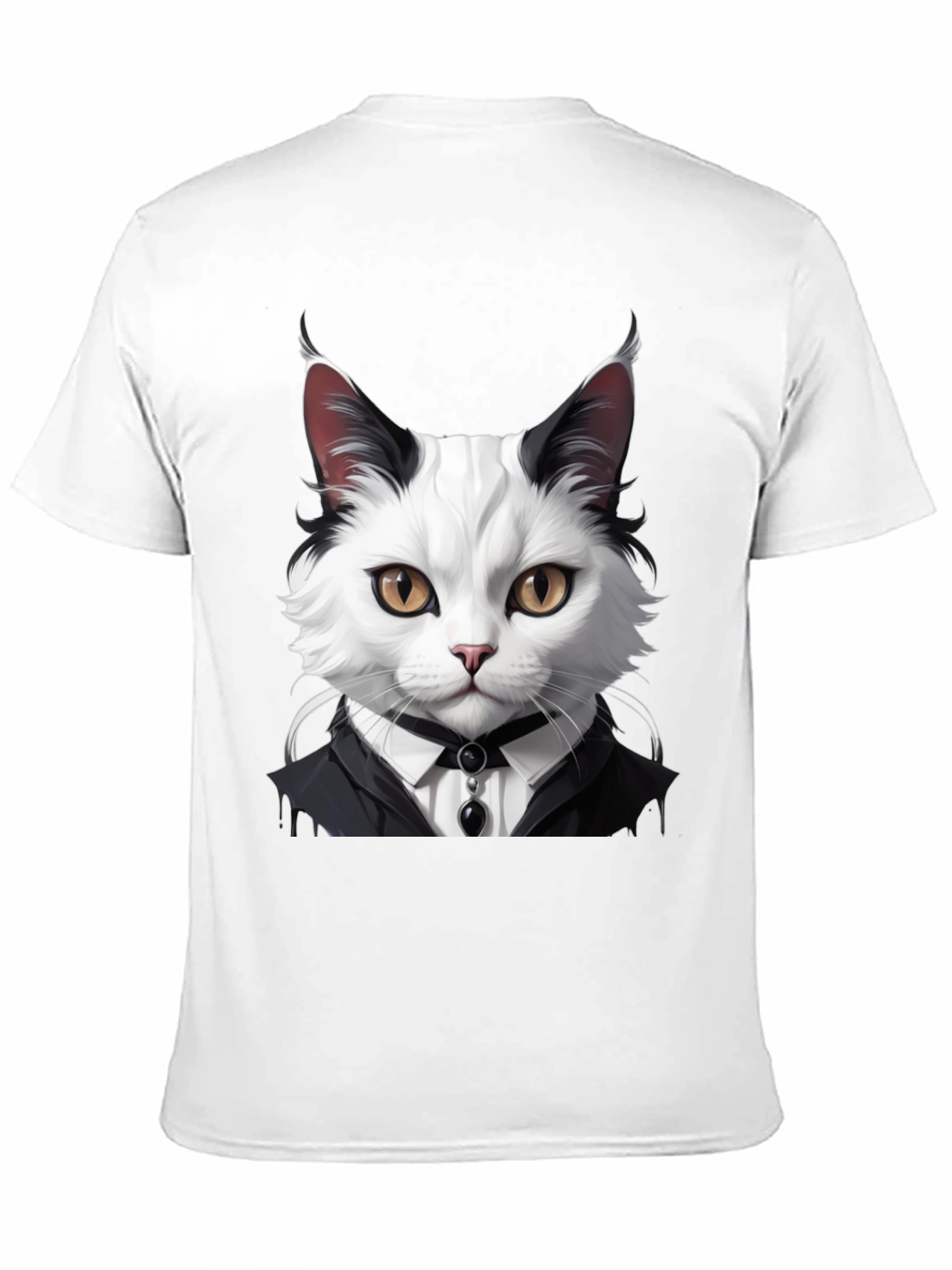 Cat Tuxedo T-Shirt - Feline Formal Wear